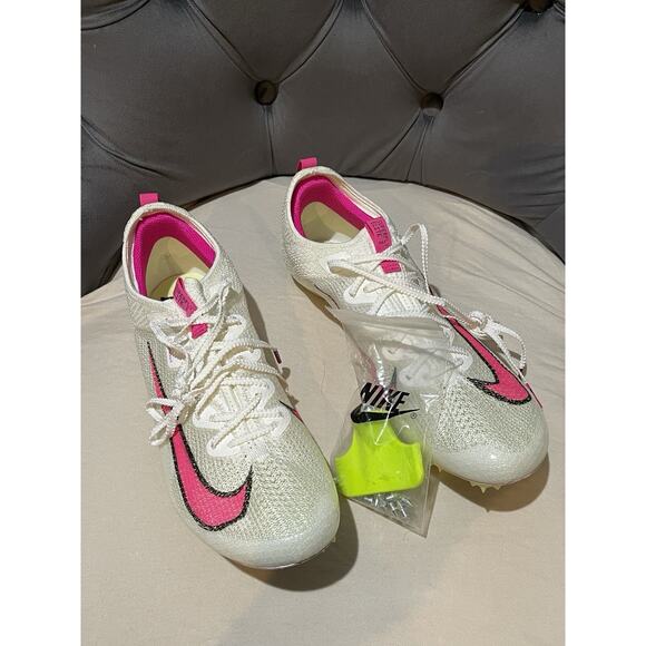 New Men’s 10 Nike Zoom SuperFly Elite 2 Sail Pink Track Spikes CD4382-101 - Picture 4 of 7